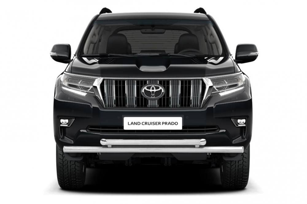 

Защита пер бампера двойная с зубьями d=63/63 мм(НПС)Toyota Land Cruiser Prado 150 2017-, TPR220204