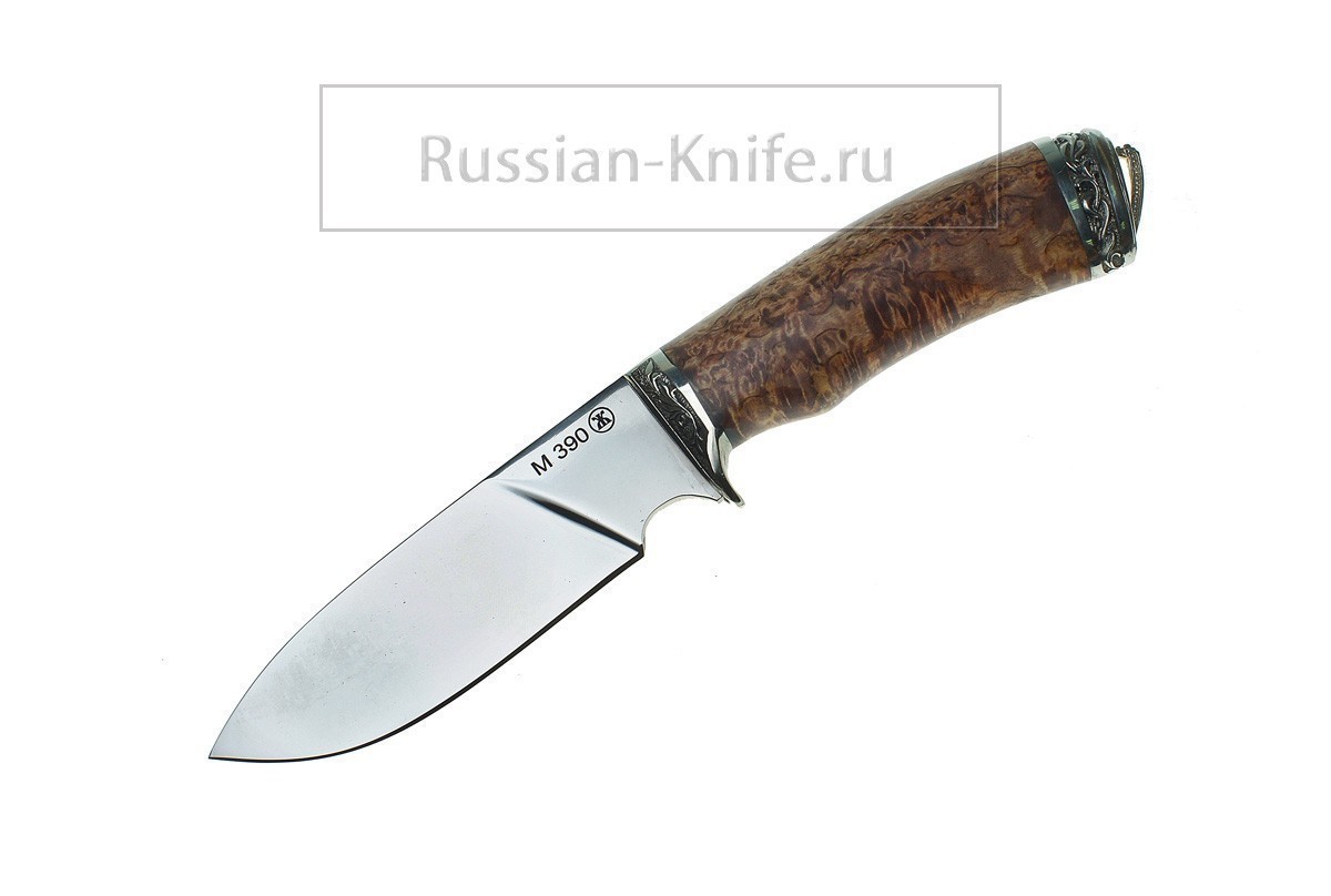 

Нож Бобр (сталь М390), карельская береза, А.Жбанов