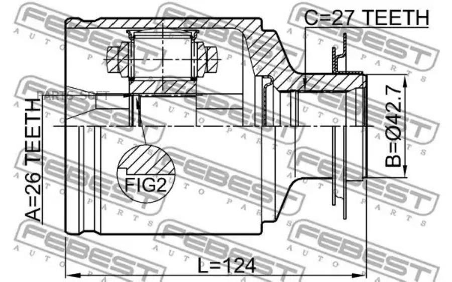 

Шрус внутренний правый 26x42.7x27