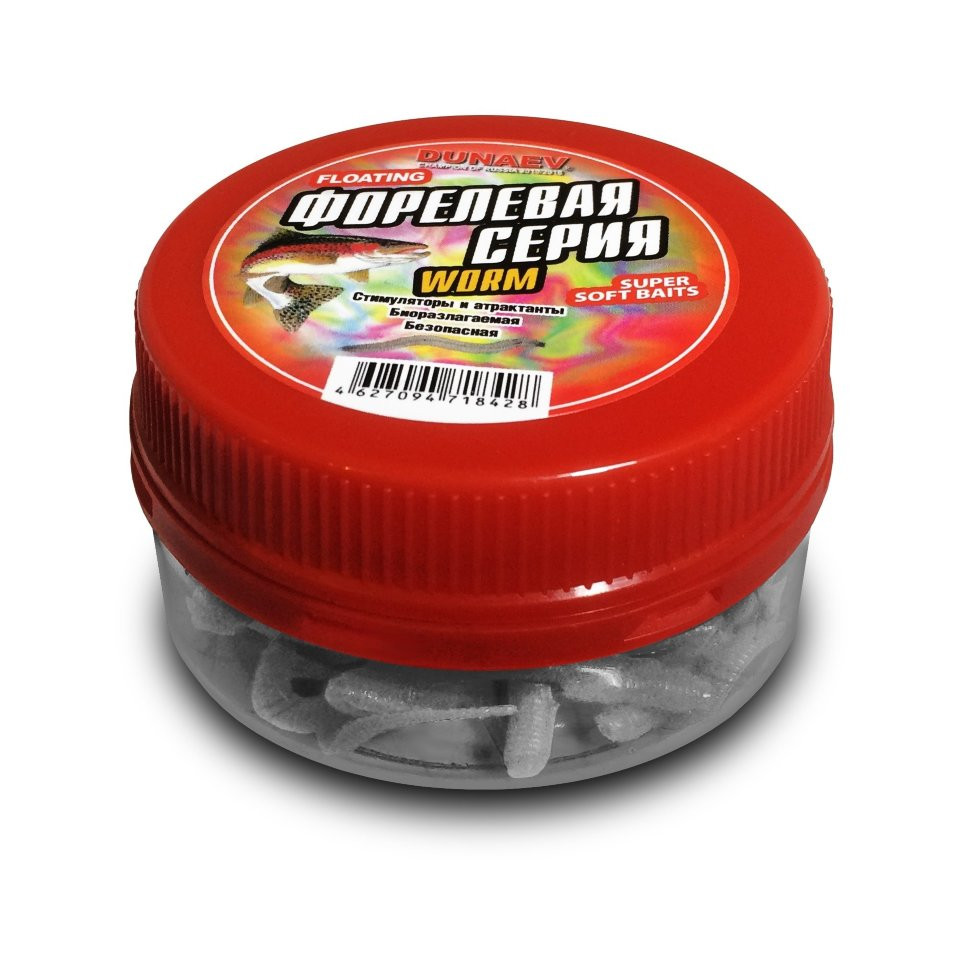 

DUNAEV Приманка DUNAEV DT-WORM-R 4" (DTWR4-402 / 4" / cheese pellets), Серый