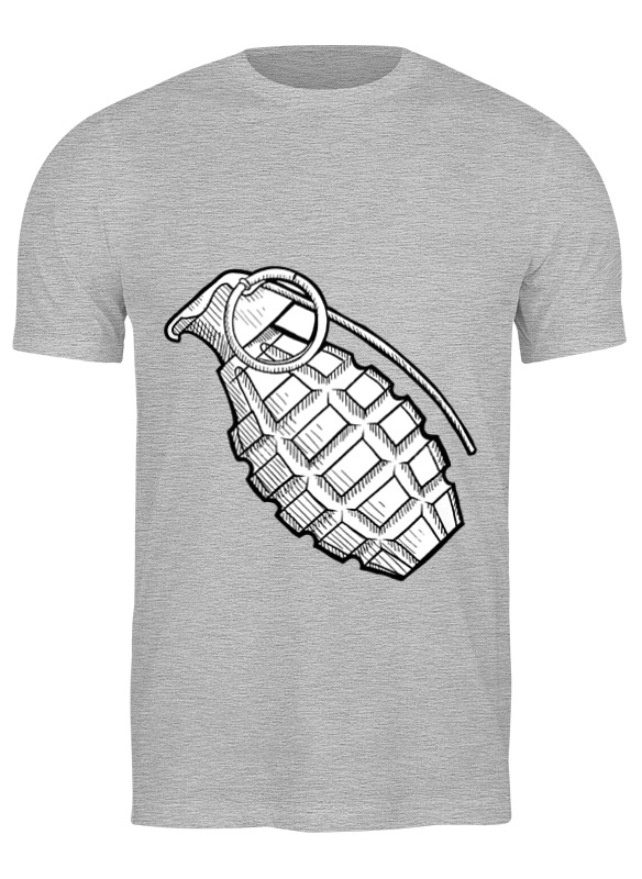 

Футболка мужская Printio Grenade серая S, Серый, Grenade