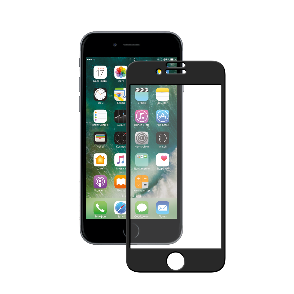 

Защитное стекло DEPPA (62035) 3D для iPhone 7/8 черное 0,3 мм