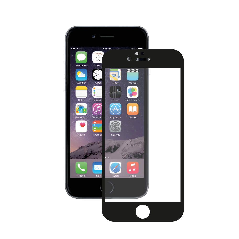 

Защитное стекло DEPPA (61997) 3D для iPhone 6/6S черное 0.3мм