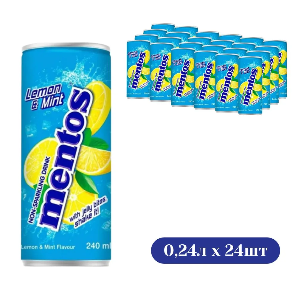 

Напиток Mentos Lemon Mint, 24 шт по 0,24 л