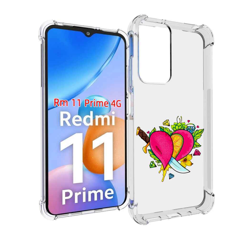 

Чехол MyPads Фруктовое сердце для Xiaomi Redmi 11 Prime 4G, Прозрачный, Tocco