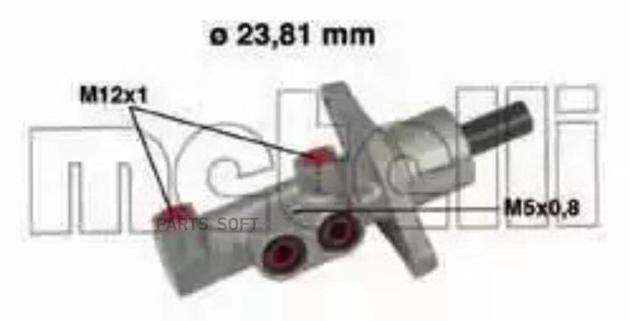 Главный тормозной цилиндр 23,81 mm