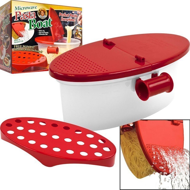 

Контейнер для макарон в микроволновке Pasta N More