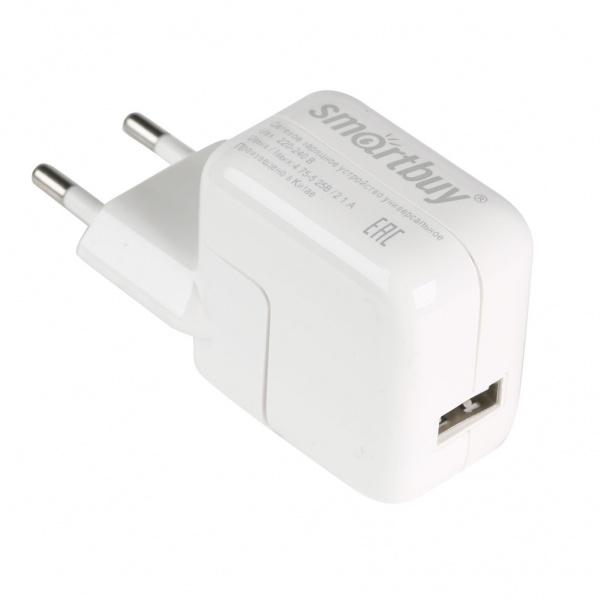 

З/У SmartBuy (SBP-9040) Ultra iCharge, белый 1 USB, 2.1A