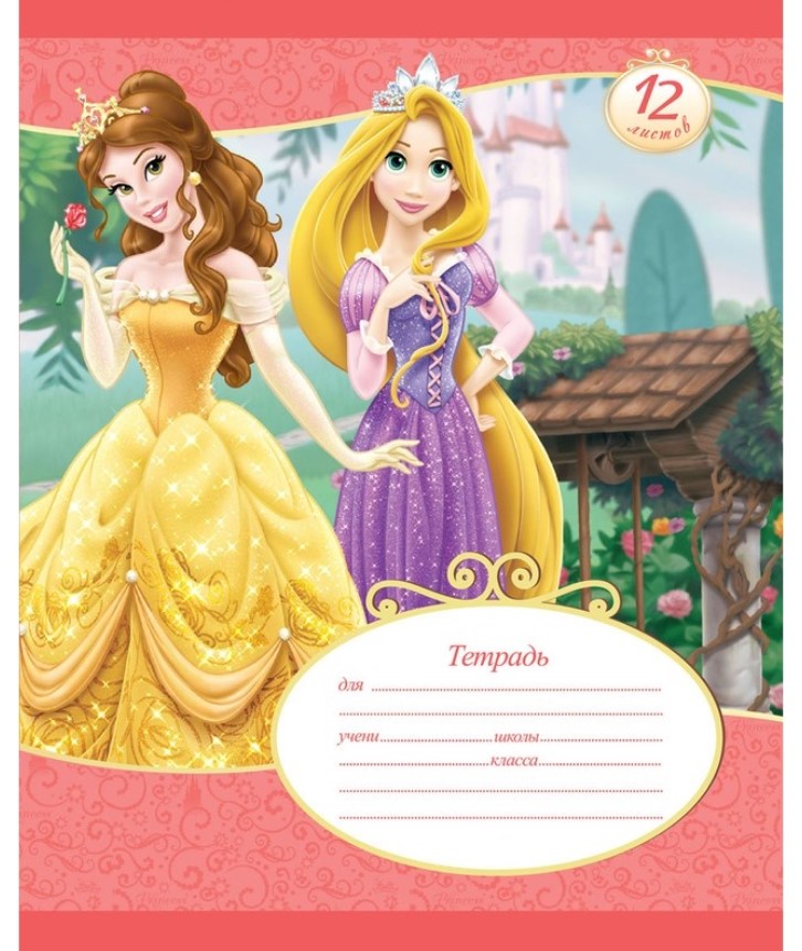 

Тетрадь школьная Academy Style Princess frozen линейка 12 листов А5 1 шт, Princess frozen