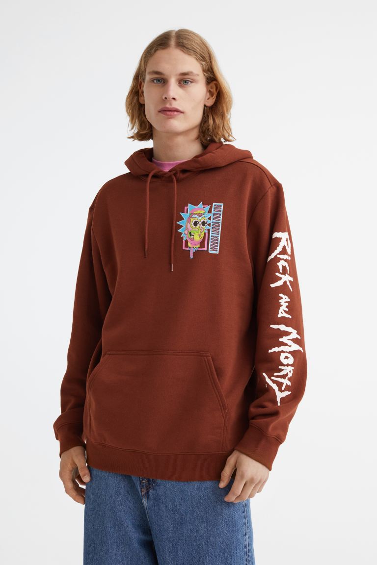 Худи мужское H&M 0846933103 коричневое XL (доставка из-за рубежа)