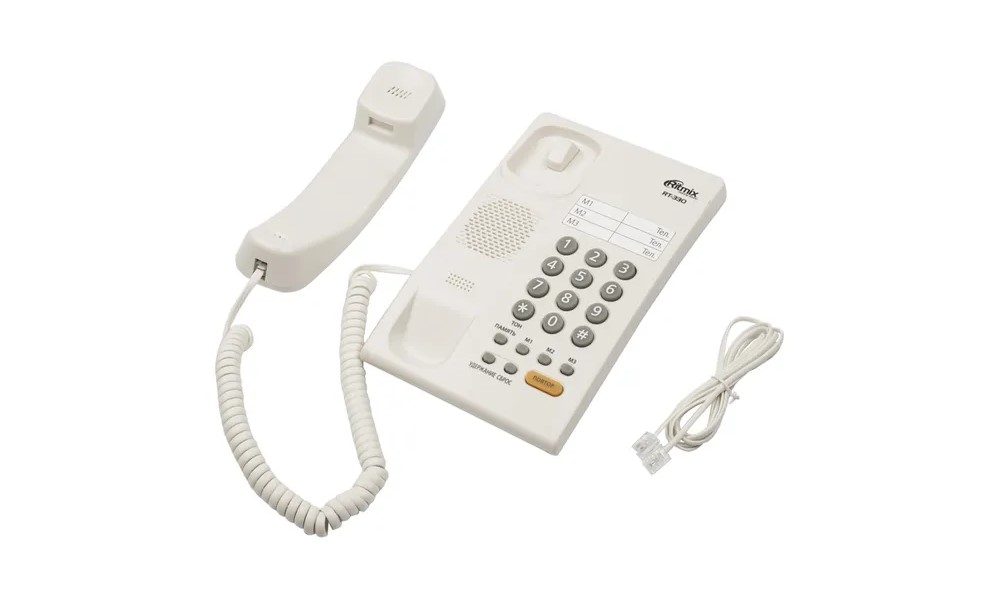 

Проводной телефон Ritmix RT-330 белый, RT-330