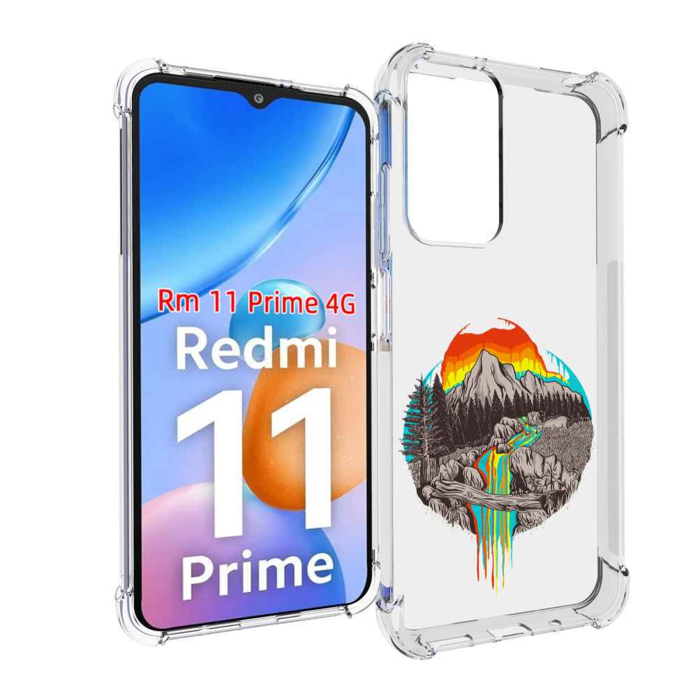

Чехол MyPads Радужный водопад для Xiaomi Redmi 11 Prime 4G, Прозрачный, Tocco