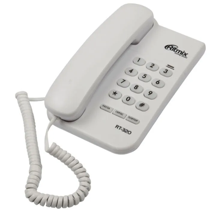 

Проводной телефон Ritmix RT-320 белый, RT-320