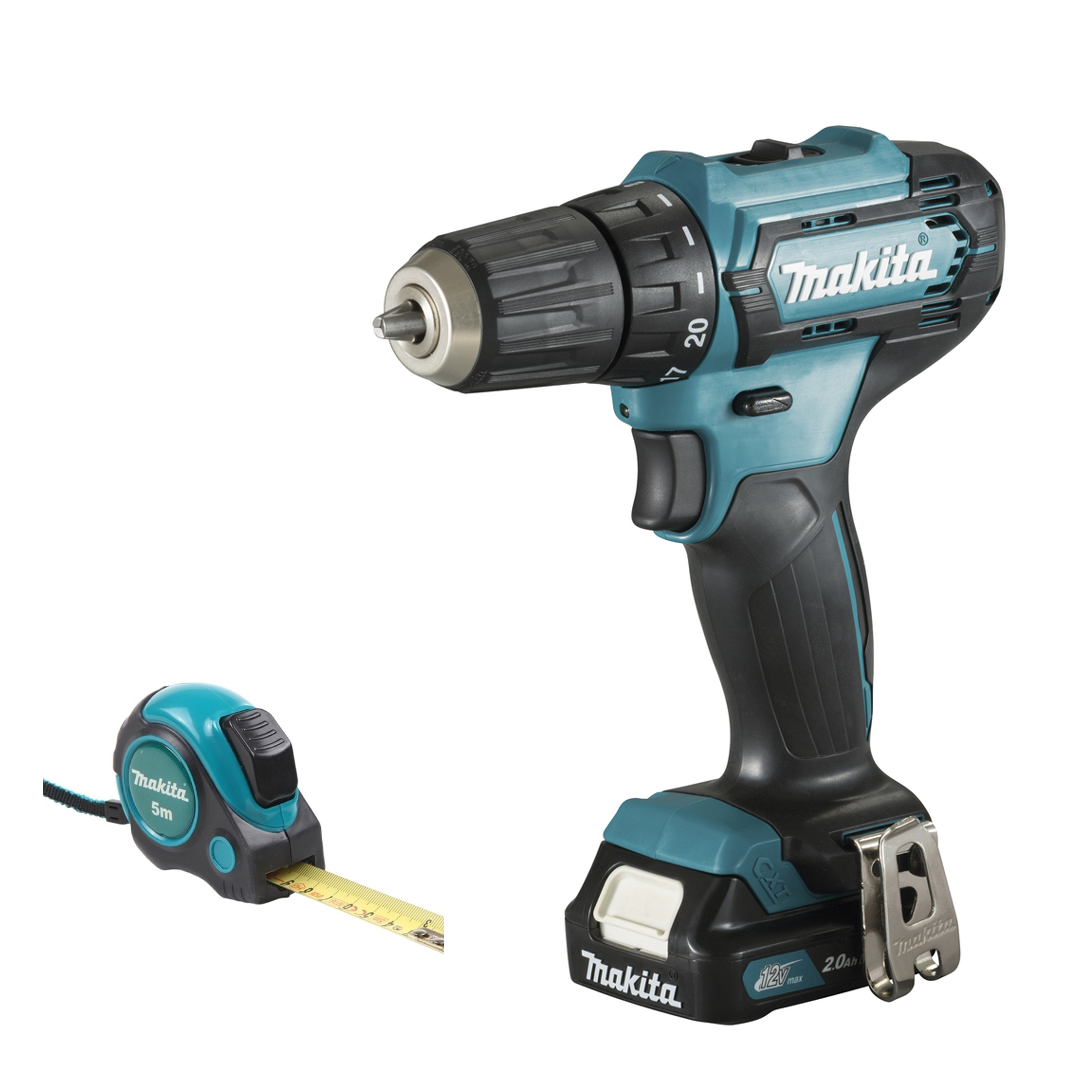

Дрель аккумуляторная MAKITA DF333DWYE + Рулетка, DF333D