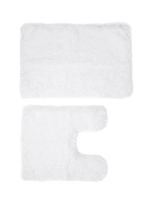 Набор ковриков для ванной и туалета Shaggy Home One 50х80, 50х60 U-shape, белый