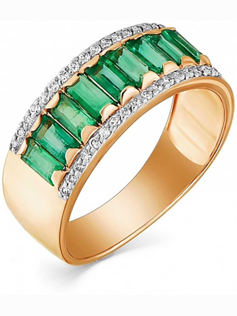 

Кольцо из золота с изумрудами и бриллиантами р. 18,5 Master Brilliant 1-107-497-01, 1-107-497-01