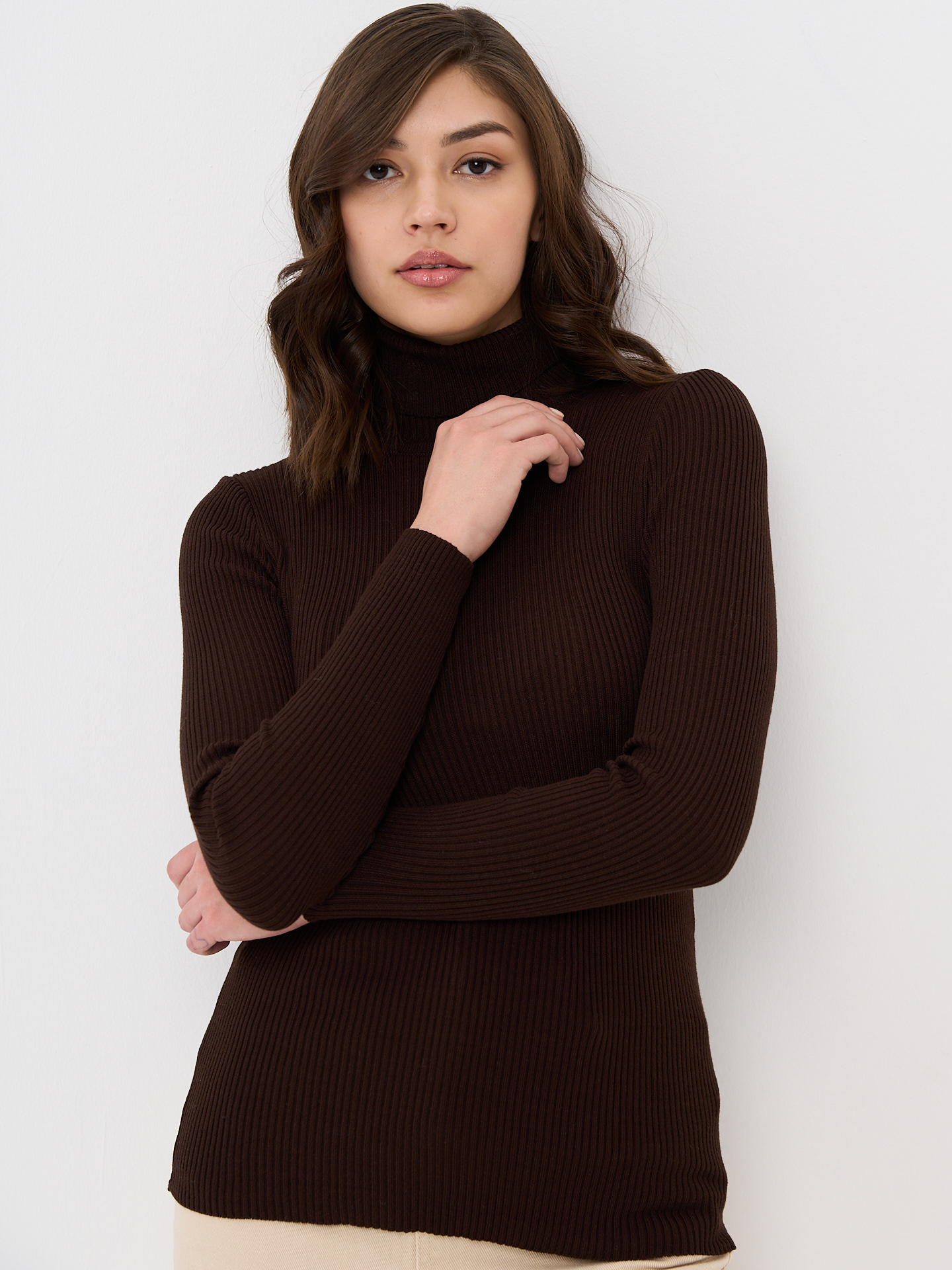 

Свитер женский VAY 5222-41080 коричневый 54 RU, 5222-41080