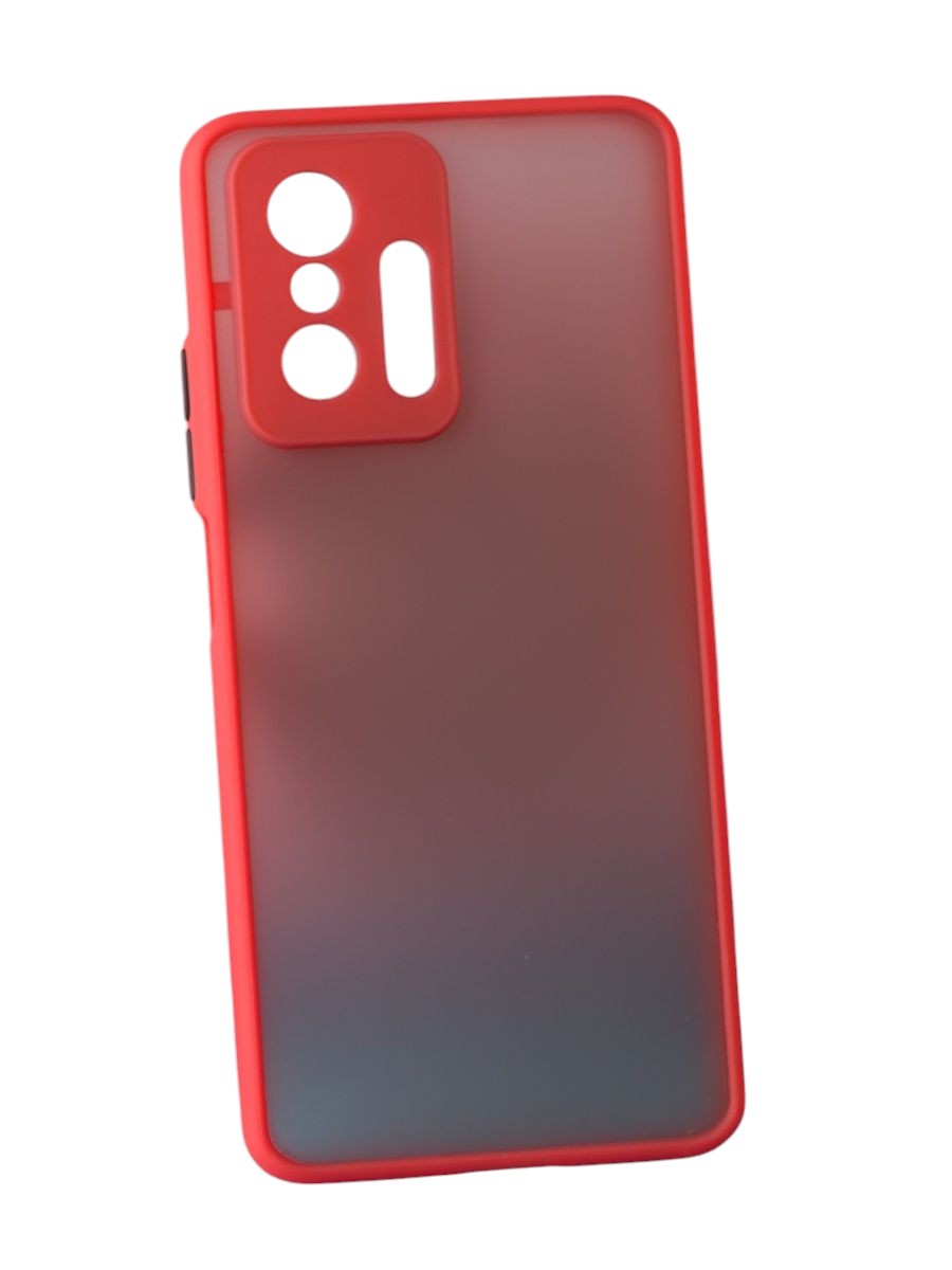 

Чехол О'кейси для Xiaomi Mi 11T, Mi 11T Pro прозрачный,красный