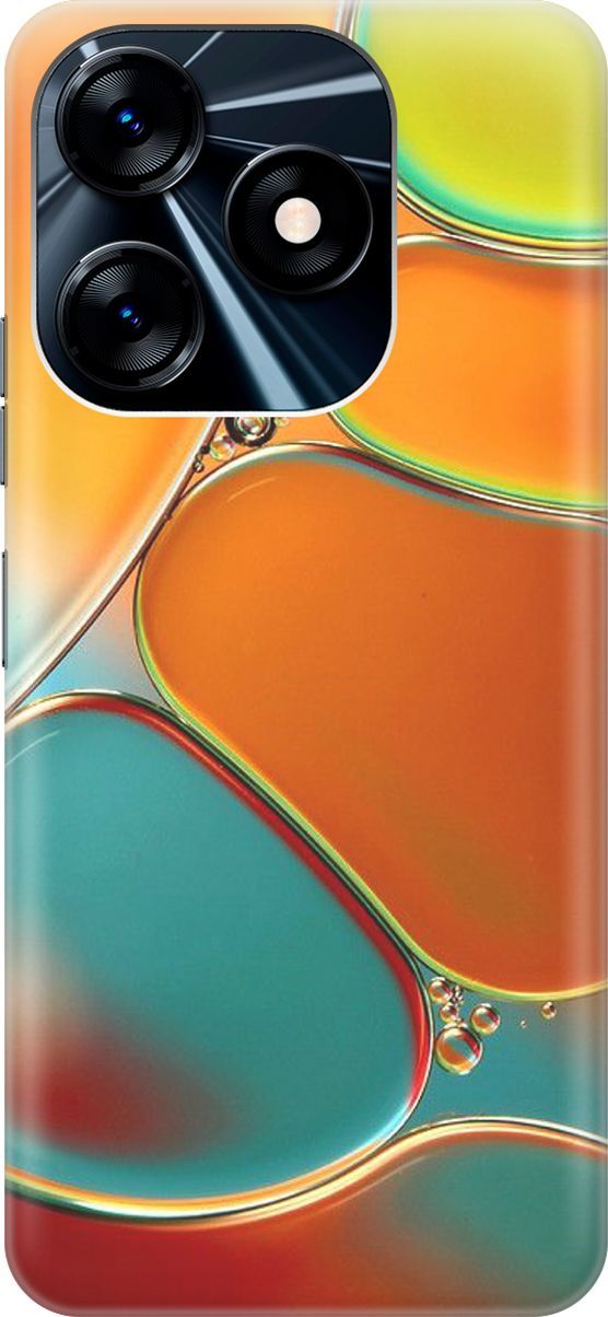 

Силиконовый чехол на Tecno Spark 10 "Разноцветные пузырьки", Голубой;оранжевый, 159534