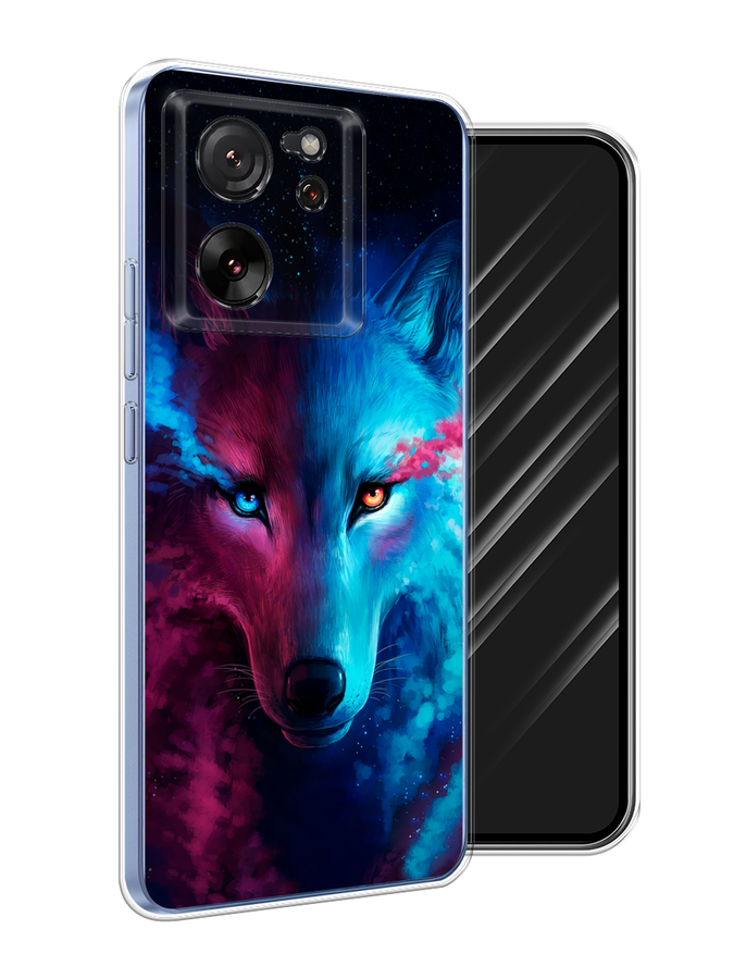

Чехол Awog на Xiaomi 13T Pro Про "Волшебный волк", Голубой;розовый, 319950-1