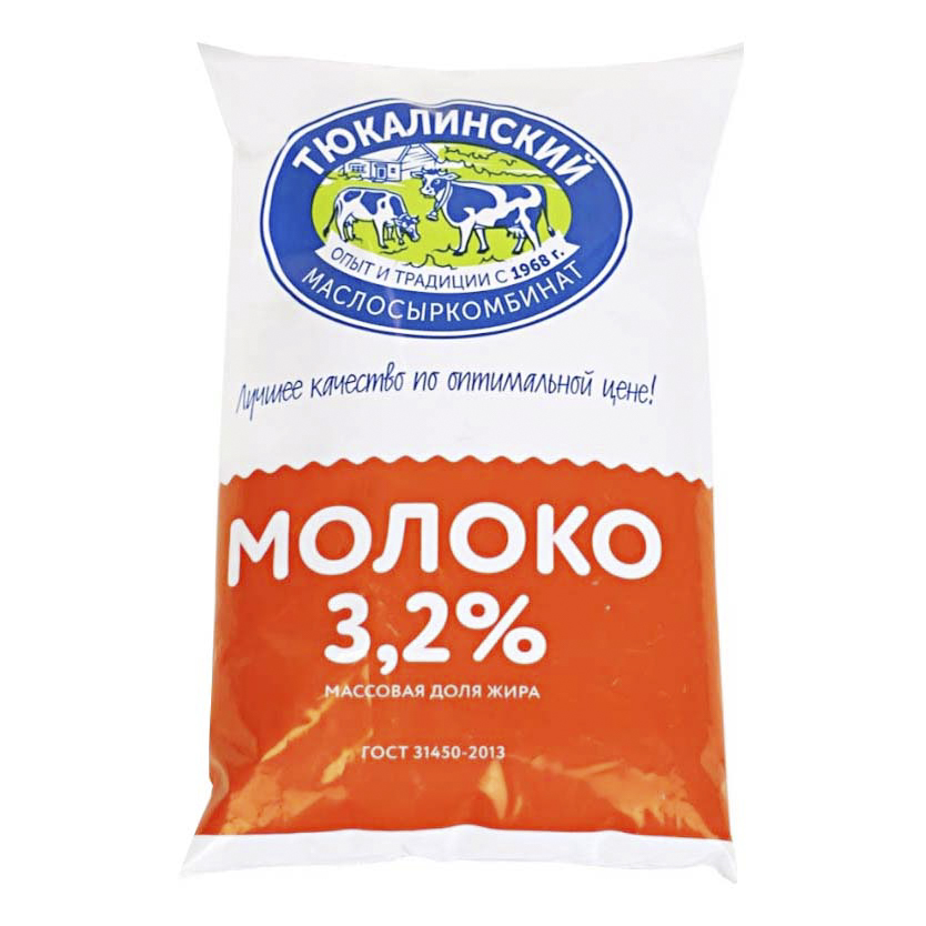 

Молоко 3,2% пастеризованное 900 мл Тюкалинский Маслосыркомбинат