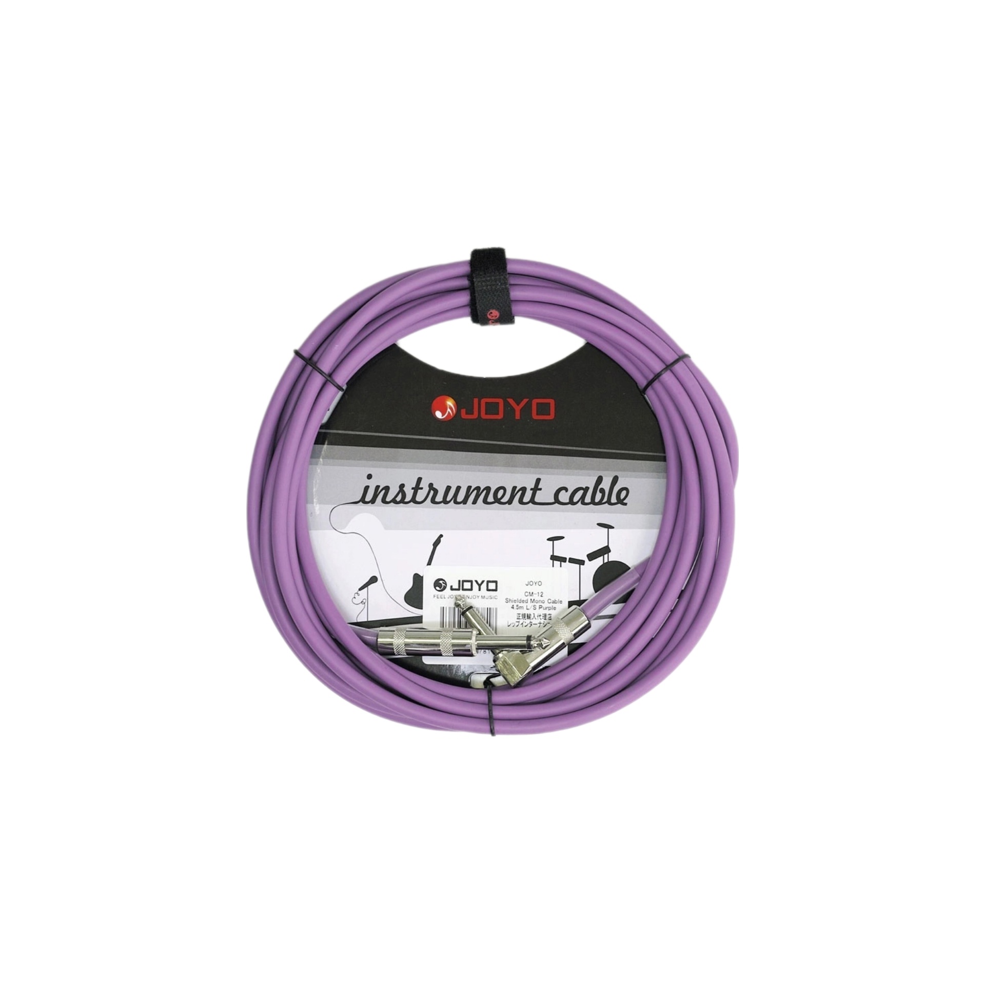 фото Joyo cm-12 cable purple инструментальный кабель, 6 метров, ts-угловой ts 6,3 мм