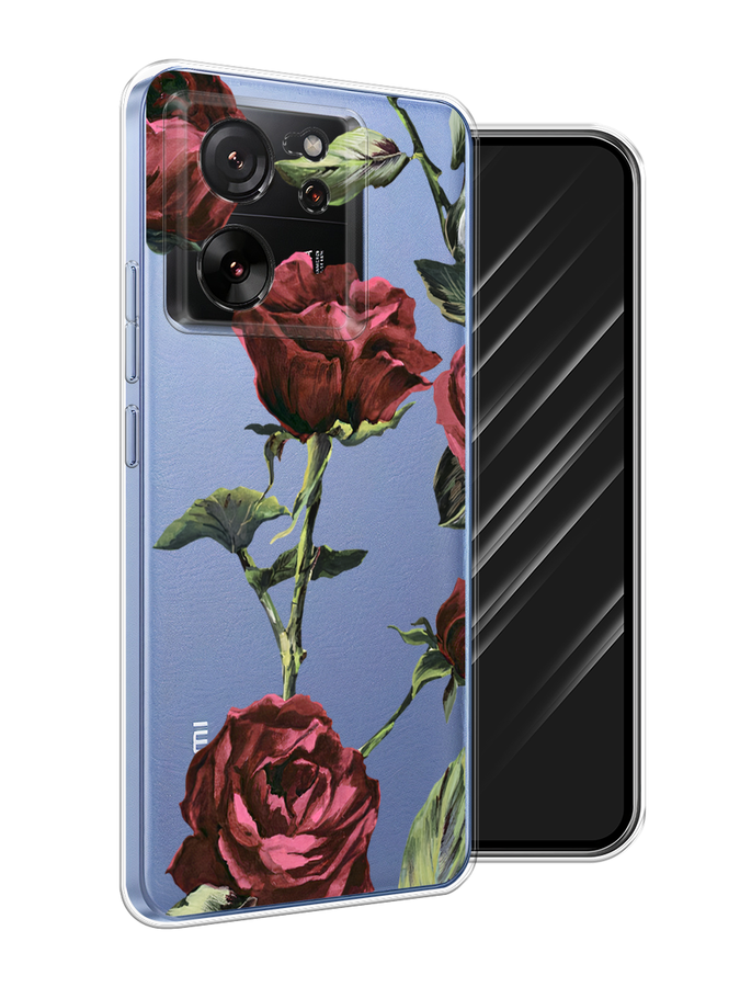 

Чехол Awog на Xiaomi 13T "Бордовые розы фон", Бордовый, 319850-1