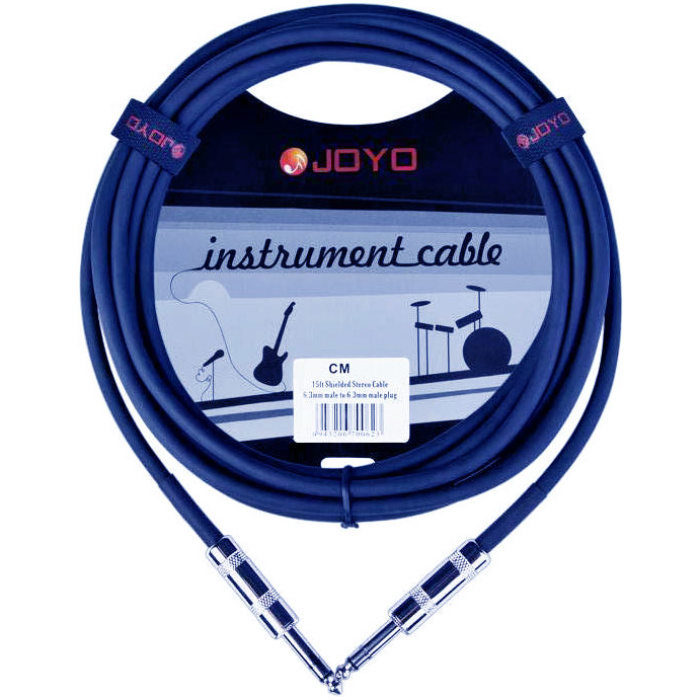 фото Joyo cm-04 cable blue инструментальный кабель 4,5 м, ts-ts 6,3 мм