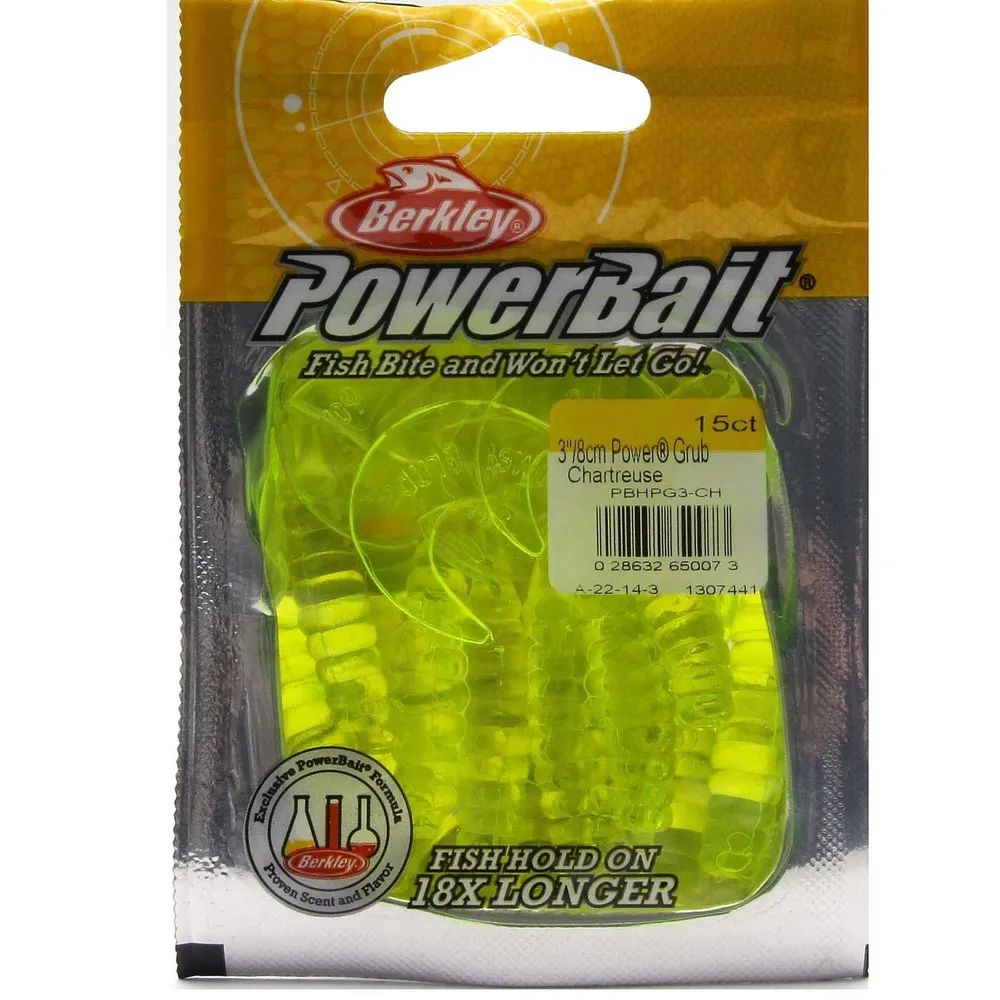 

Berkley Приманка силиконовая (мягкая) BERKLEY MICROPOWER GRUB (PBHPG3-CH / 3" / CH), Желтый