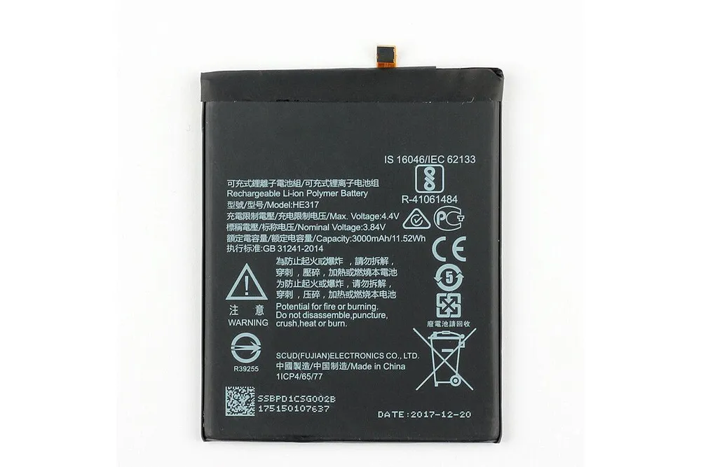 

Аккумулятор для Nokia 6 (HE317)