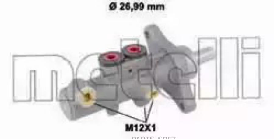 

Цилиндр главный тормозной 26,99 mm