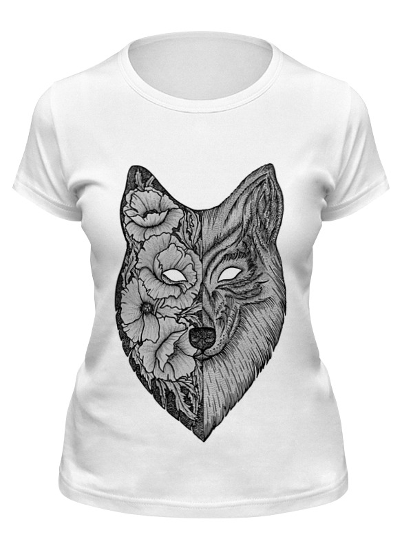 

Футболка женская Printio Волк (wolf) белая S, Белый, Волк (wolf)