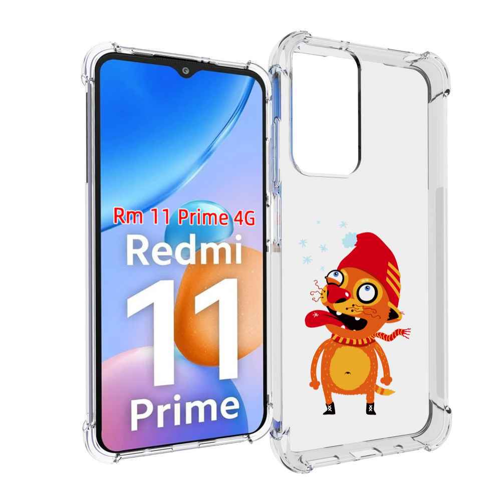 

Чехол MyPads Зимний кот для Xiaomi Redmi 11 Prime 4G, Прозрачный, Tocco