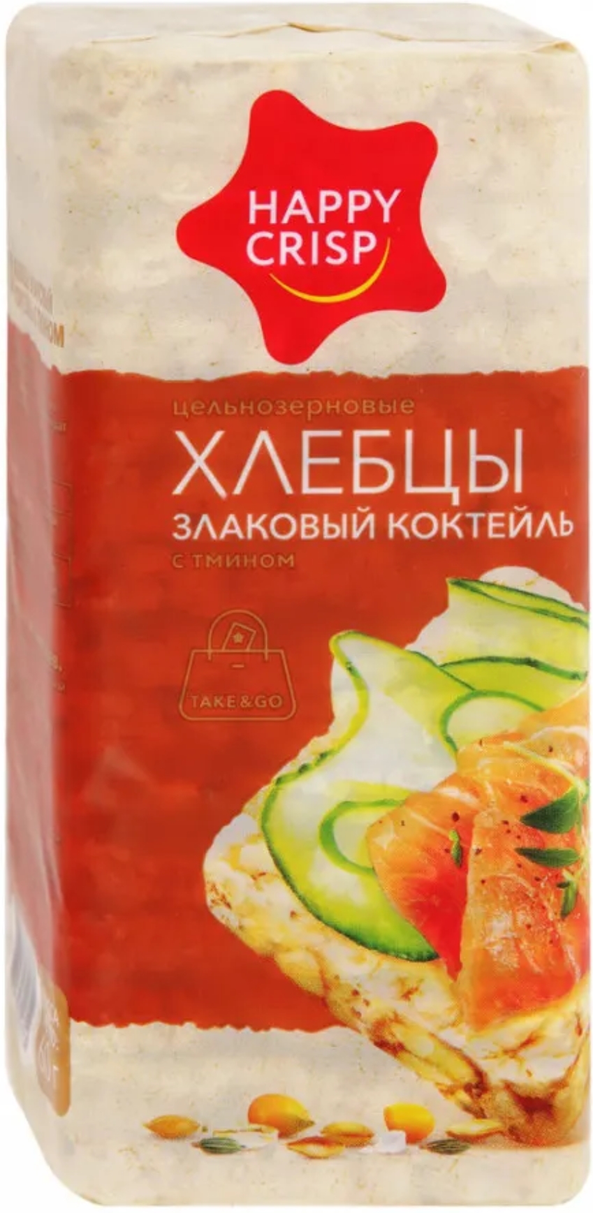 Хлебцы злаковые Happy Crisp с тмином 60 г