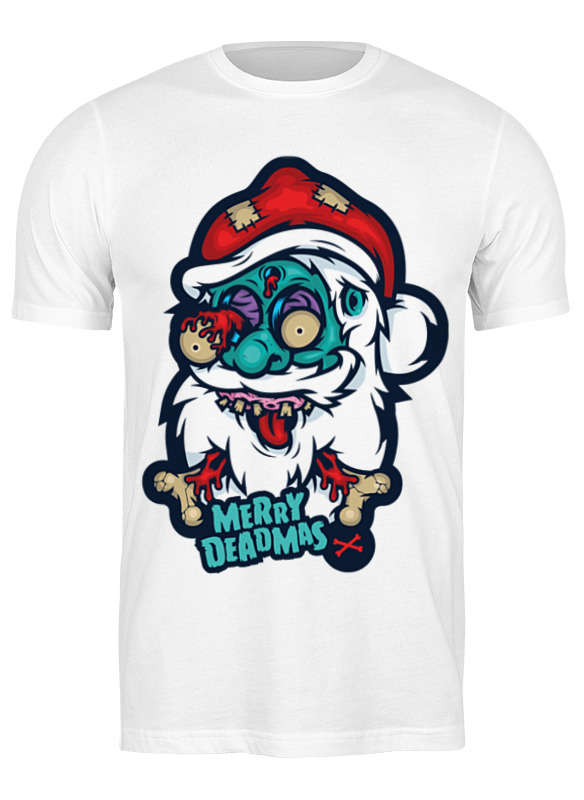 

Футболка мужская Printio Merry deadmas белая S, Белый, Merry deadmas