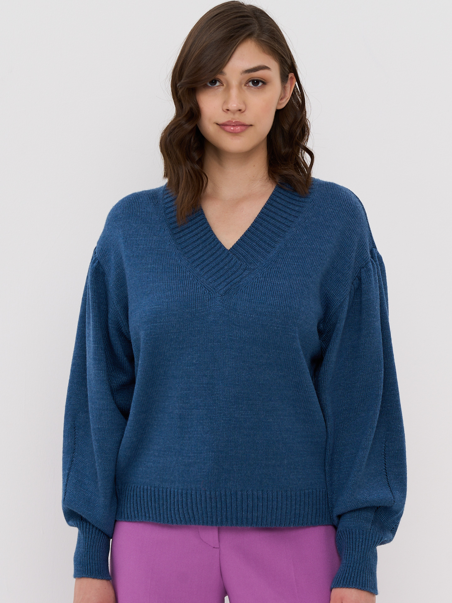 Пуловер женский 5222-41209 синий 50 RU VAY. Цвет: синий