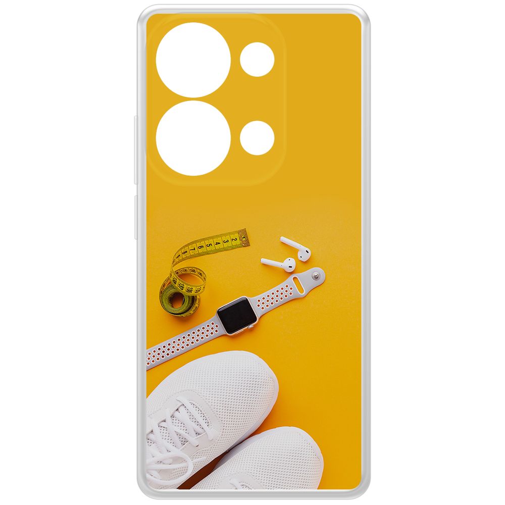 

Чехол-накладка Krutoff Clear Case Кроссовки женские Фитнес для Xiaomi Poco M6 Pro 4G, Прозрачный