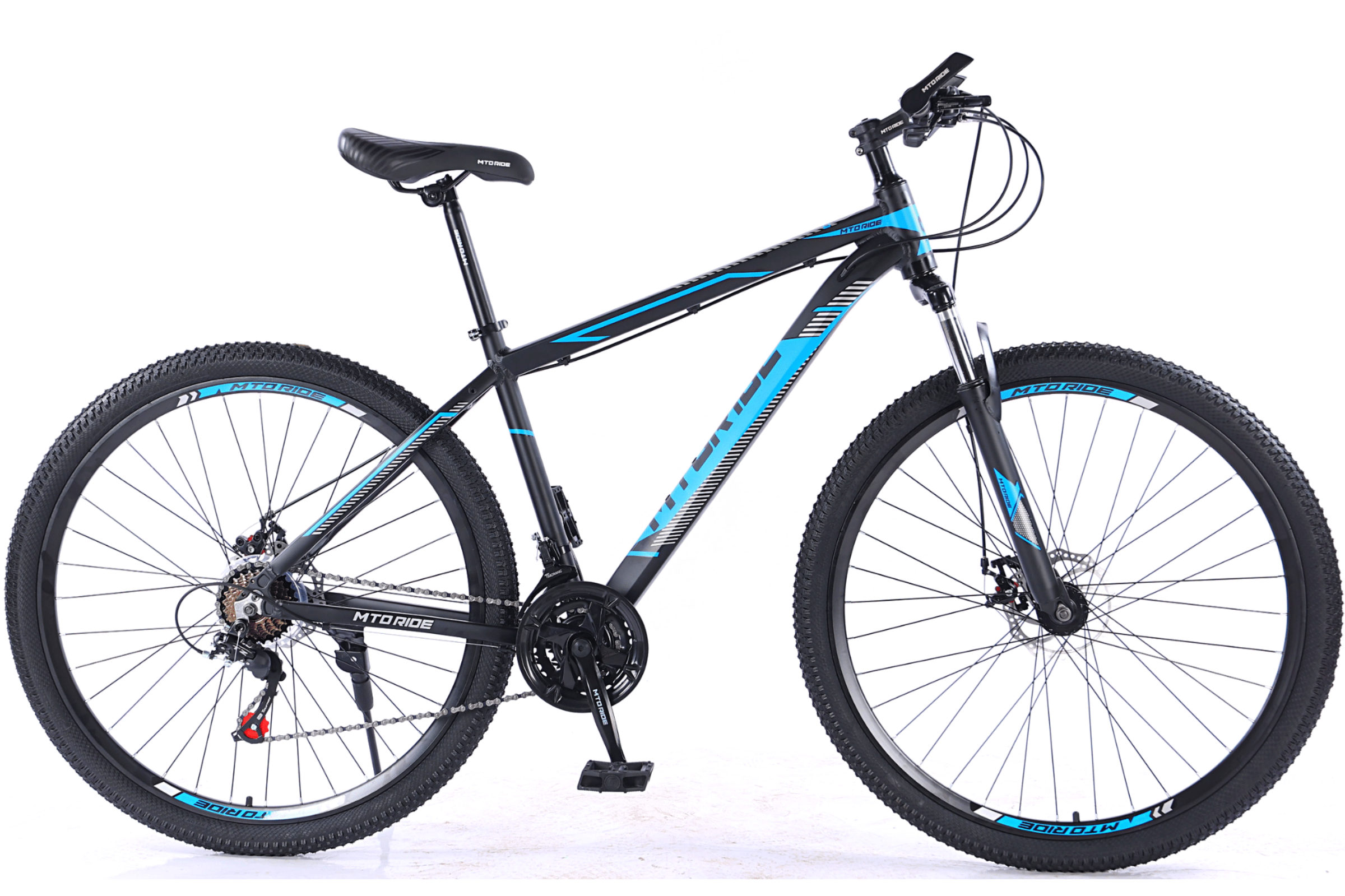 Велосипед горный взрослый MTO RIDE 29 2023 черно-синий