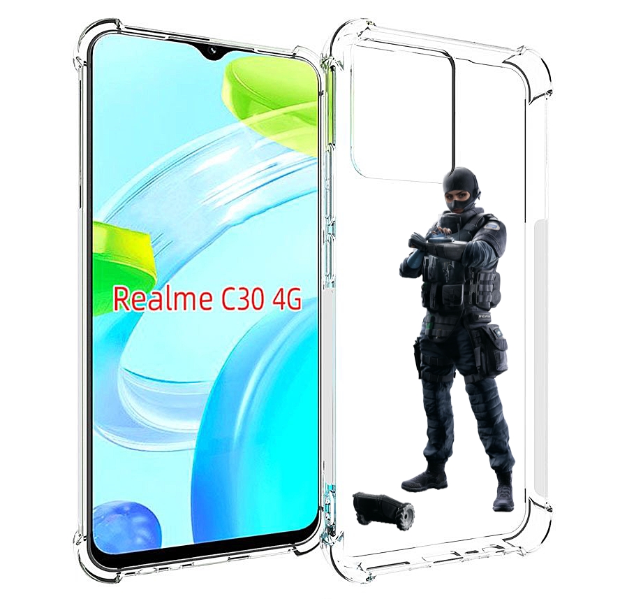 

Чехол MyPads Tom-Clancy's-Rainbow-Six-1 для Realme C30 4G / Narzo 50i Prime, Прозрачный, Tocco