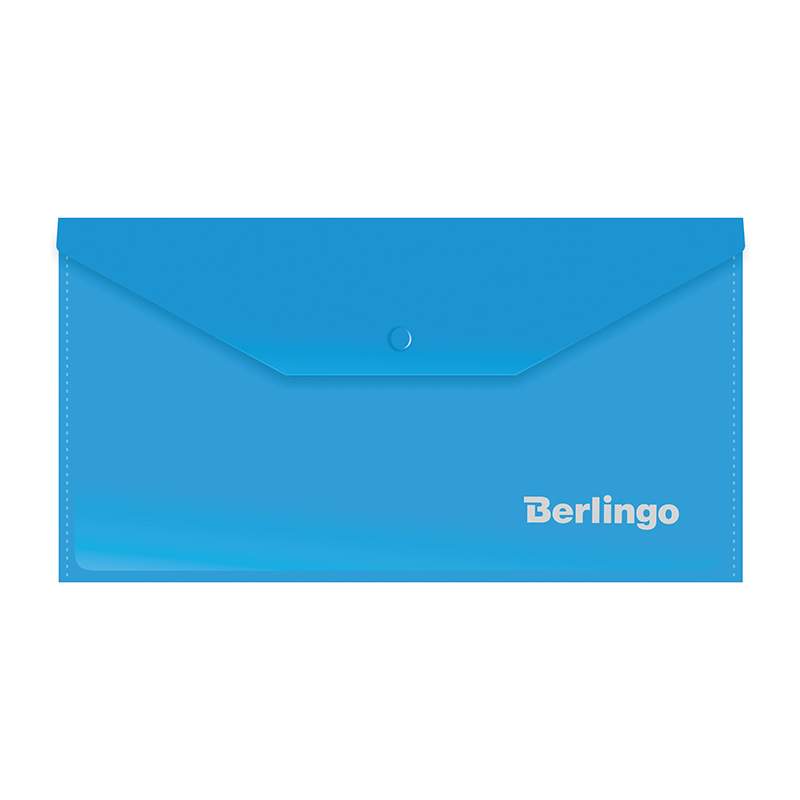

Папка-конверт на кнопке Berlingo 183942, 15 штук, Синий