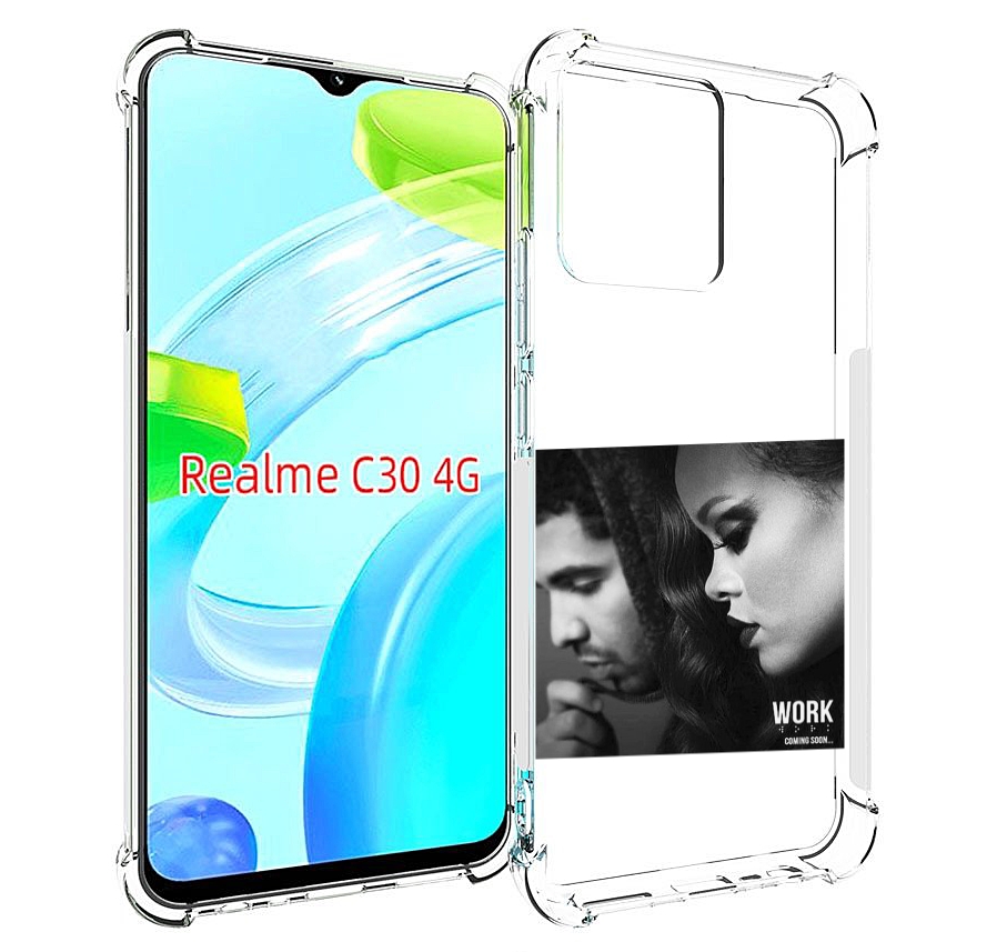 

Чехол MyPads Rihanna feat для Realme C30 4G / Narzo 50i Prime, Прозрачный, Tocco