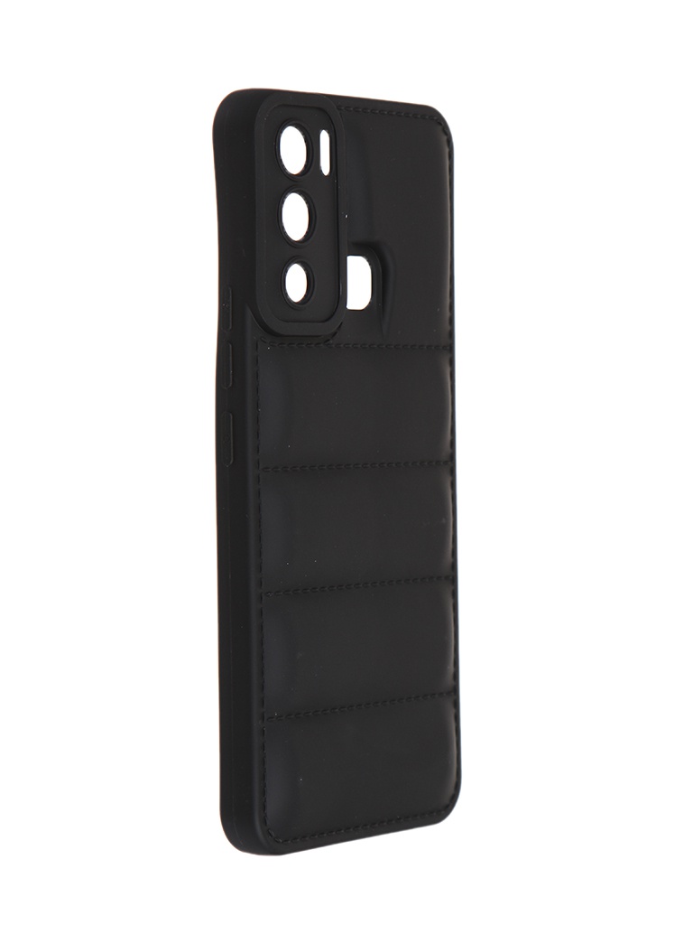 фото Чехол df для infinix hot 12i silicone дутый black injacket-01 df-group