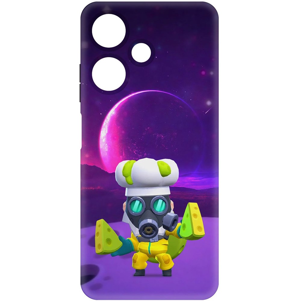 

Чехол-накладка Софт Brawl Stars - Майк с плесенью для Infinix Hot 30i, Черный