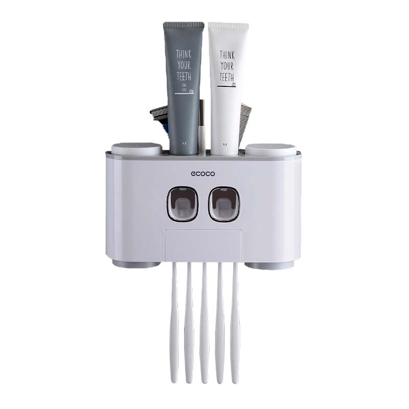 фото Дозатор для зубной пасты ecoco с держателем зубных щеток