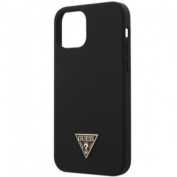 фото Чехол для iphone 12/12 pro guess silicone; черный