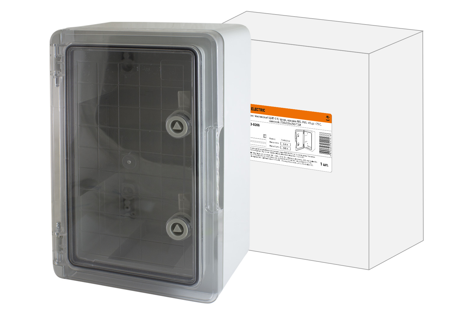 Бокс пластиковый TDM ELECTRIC ЩМП-0-8, прозр., крышка ABS, IP65 SQ0933-0208