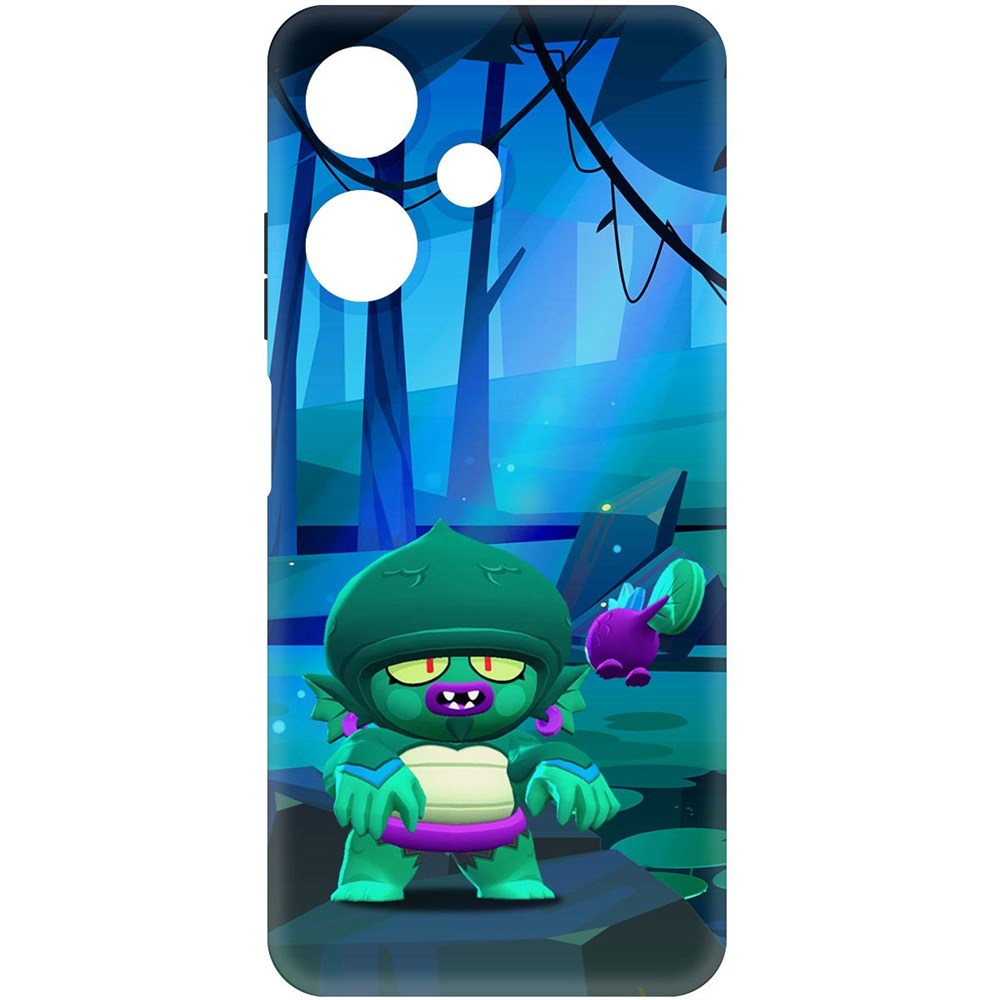 

Чехол-накладка Софт Brawl Stars - Болотный Джин для Infinix Hot 30i, Черный