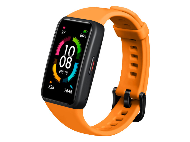 

Aксессуар Ремешок DF для Huawei / Honor Band 6 Silicone Orange hwClassicband-04, Honor Band 6