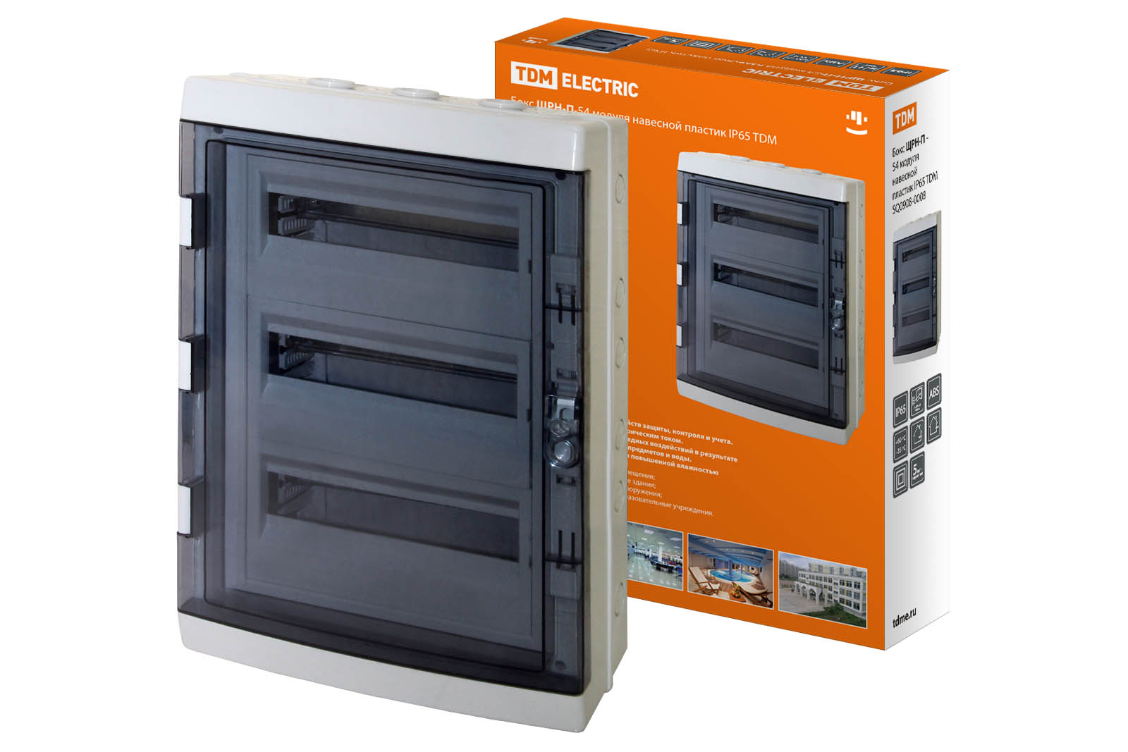 

Бокс TDM ELECTRIC ЩРН-П-54 модуля навесной пластик IP65 SQ0908-0008
