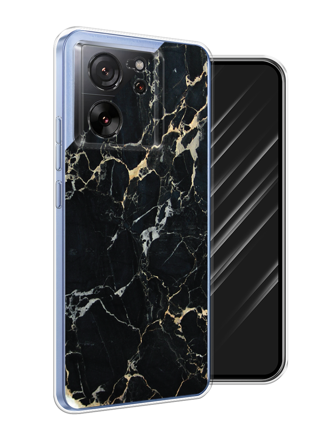 

Чехол Awog на Xiaomi 13T "Черный мрамор уголок", Черный;золотистый, 319850-1